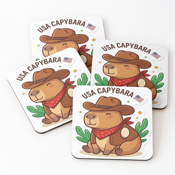 Item preview, Cute American Capybara Sticker designed and sold by denybz.