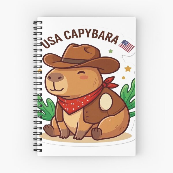 Item preview, Cute American Capybara Sticker designed and sold by denybz.