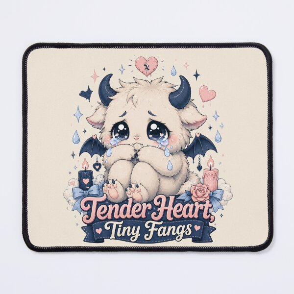 Item preview, Tender Heart Tiny Fangs Cute Kawaii Monster designed and sold by House of Rein.