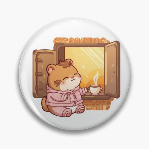Item preview, Cute Morning Coffee Hamster Kawaii Sticker | Cozy Coffee Lover Gift designed and sold by Stylestickers55.