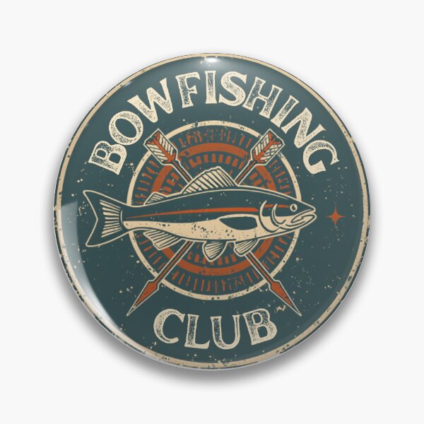 Item preview,  Bowfishing Club Vintage Emblem Badge designed and sold by HappyDoodle11.