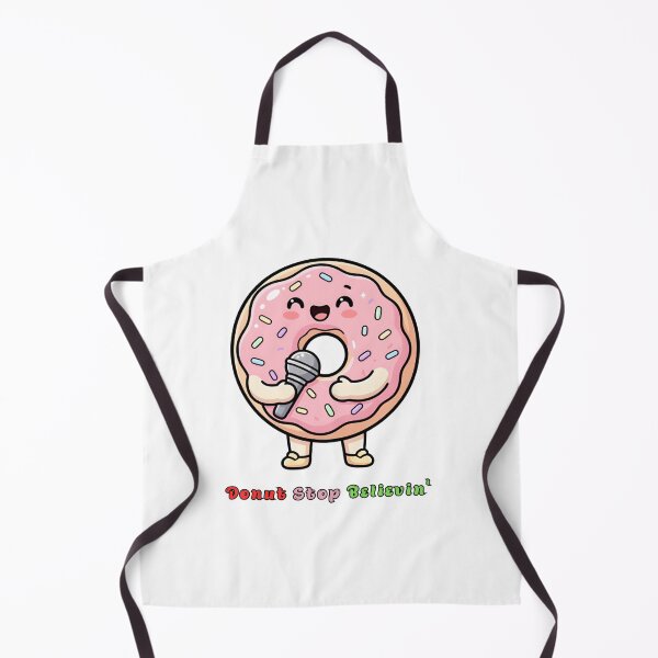 Item preview, Donut Stop Believin - Cute Singing Donut Music Pun Kawaii Food Design designed and sold by laughingshirts.
