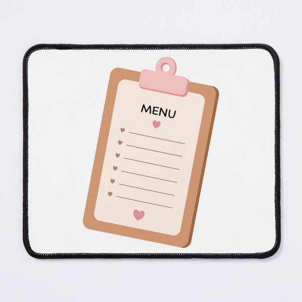 Item preview, Cafe Menu Clipboard Cute Heart List Vector designed and sold by Anne97s.