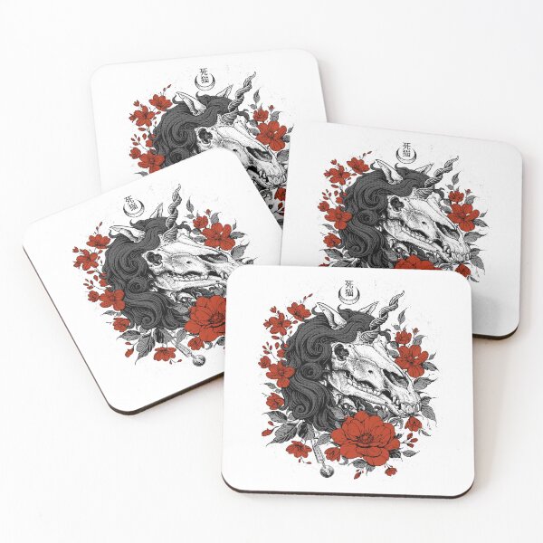 Item preview, Copy of Unicorn Skull and Flowers designed and sold by Neko Mort.