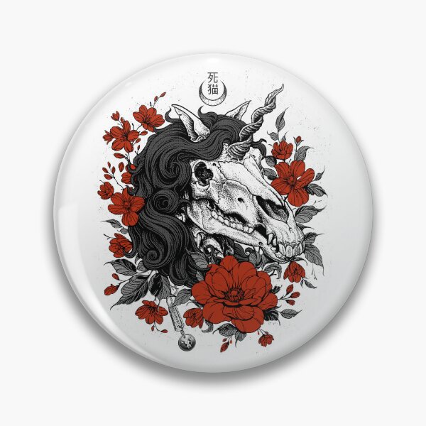 Item preview, Copy of Unicorn Skull and Flowers designed and sold by Neko Mort.