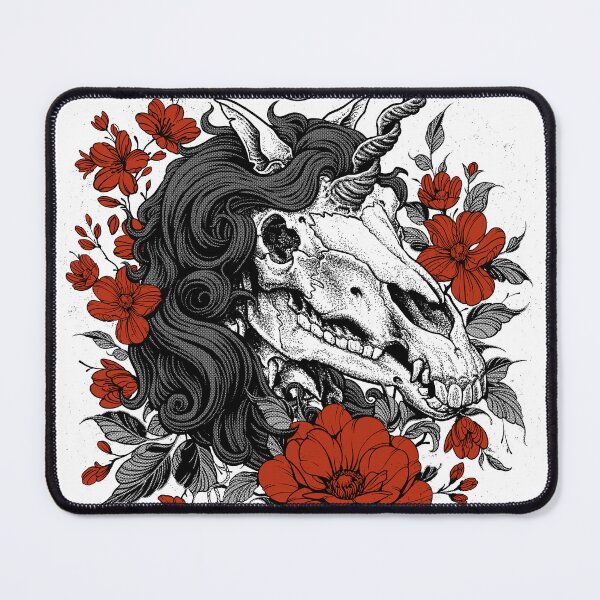 Item preview, Copy of Unicorn Skull and Flowers designed and sold by Neko Mort.