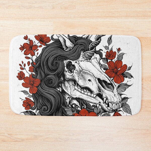 Item preview, Copy of Unicorn Skull and Flowers designed and sold by Neko Mort.