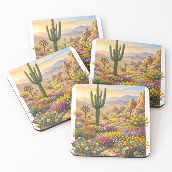 Item preview, Desert Bloom Miracle | Vibrant Wildflower Desert Premium Nature Illustration | Southwestern Wall Art | Desert T-Shirt Design designed and sold by SAJ Design Studio.