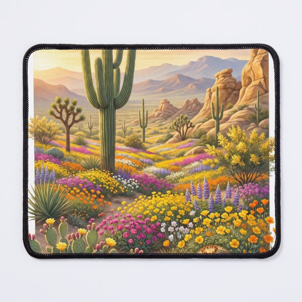 Item preview, Desert Bloom Miracle | Vibrant Wildflower Desert Premium Nature Illustration | Southwestern Wall Art | Desert T-Shirt Design designed and sold by SAJ Design Studio.
