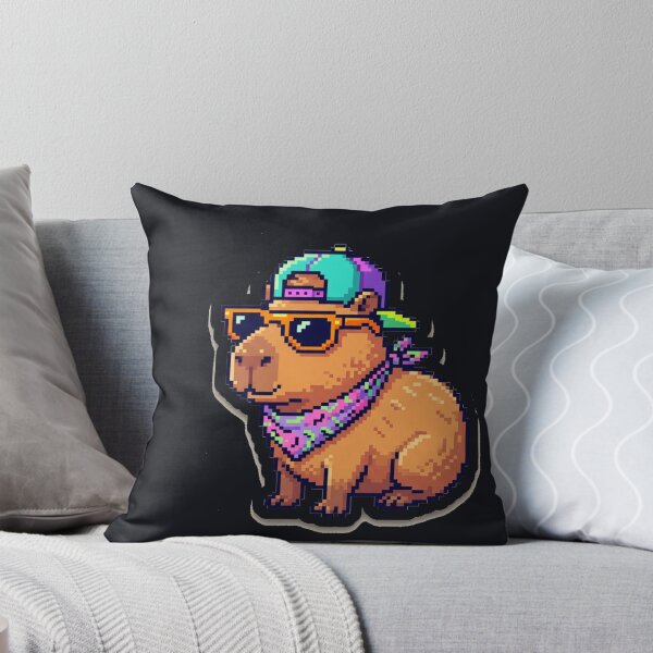Item preview, Retro 90s Pixel Art Capybara Bright Arcade Sticker  designed and sold by Arobinoz.