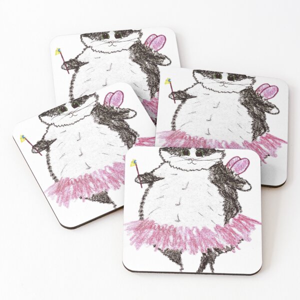 Item preview, Cute Tuxedo Cat Fairy Ballerina in Pink Tutu designed and sold by MagicYana.