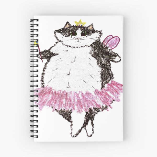 Item preview, Cute Tuxedo Cat Fairy Ballerina in Pink Tutu designed and sold by MagicYana.