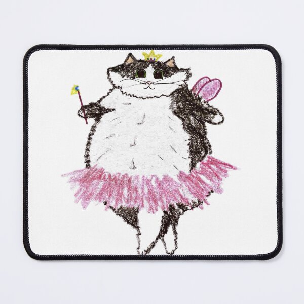 Item preview, Cute Tuxedo Cat Fairy Ballerina in Pink Tutu designed and sold by MagicYana.
