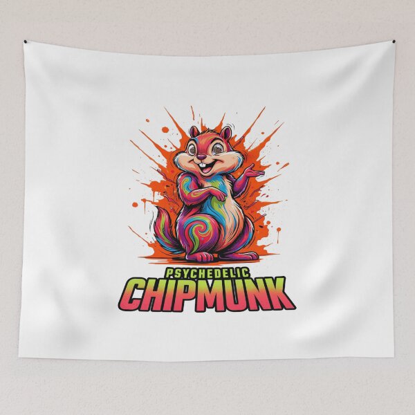Item preview, Psychedelic Chipmunk Colorful Abstract Rodent designed and sold by ColeLaniTrading.