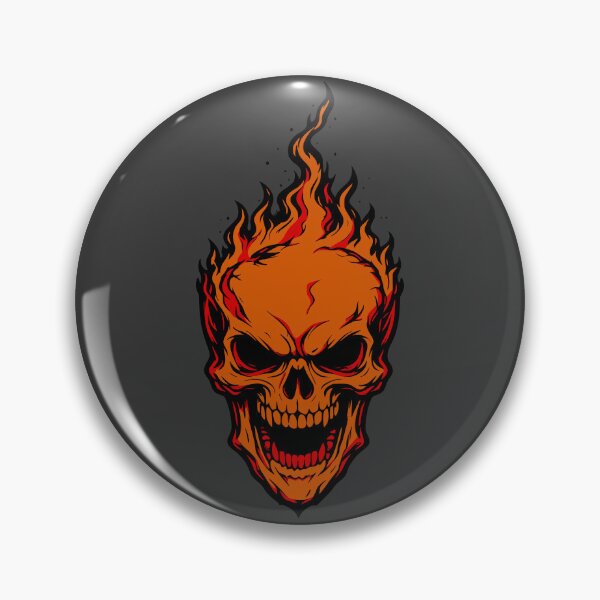 Item preview, Flaming skull fire motif designed and sold by Pommes im Bett.