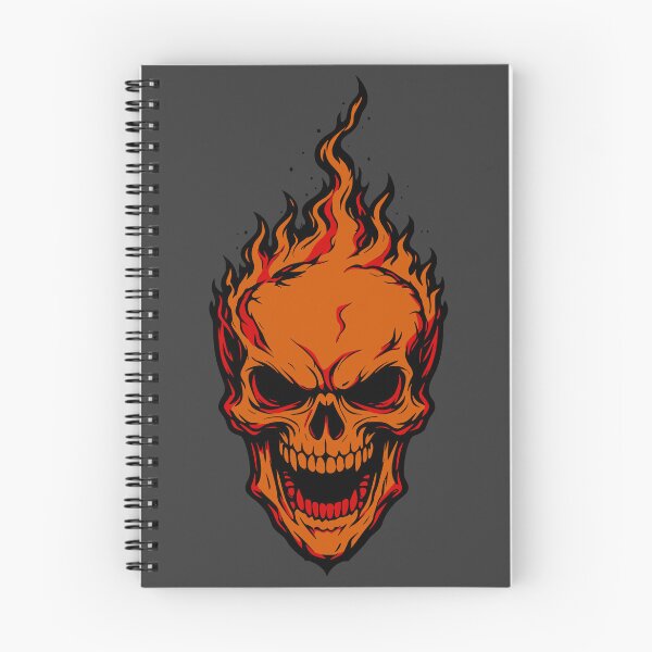 Item preview, Flaming skull fire motif designed and sold by Pommes im Bett.