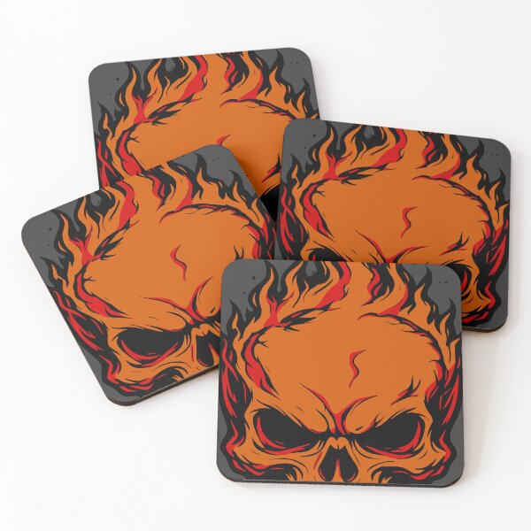 Item preview, Motivo de calavera llameante designed and sold by Pommes im Bett.