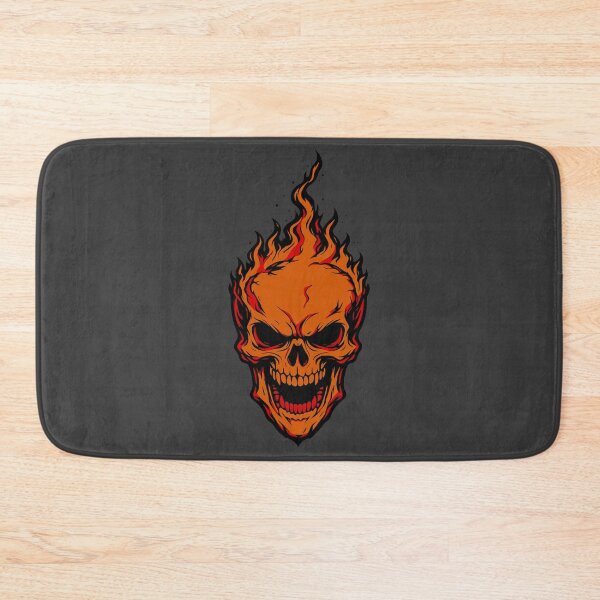 Item preview, Flaming skull fire motif designed and sold by Pommes im Bett.