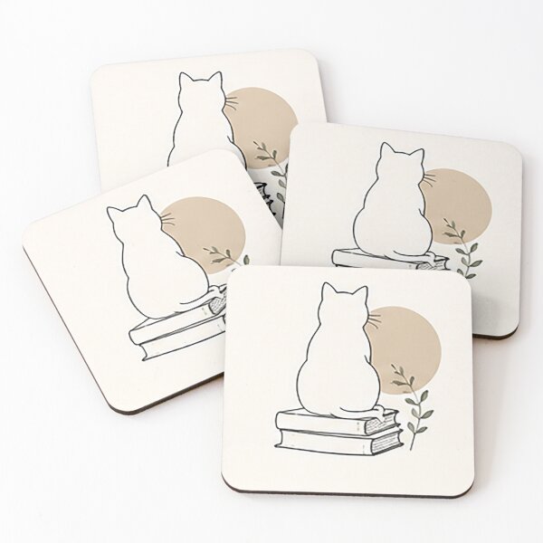 Item preview, Cat Reading on Books | Cozy Cat Lover Illustration designed and sold by Sara-Ai.
