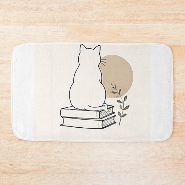 Item preview, Cat Reading on Books | Cozy Cat Lover Illustration designed and sold by Sara-Ai.
