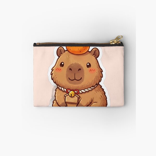 Item preview, Cute Capybara with Orange Yuzu Japanese Kawaii designed and sold by Arobinoz.