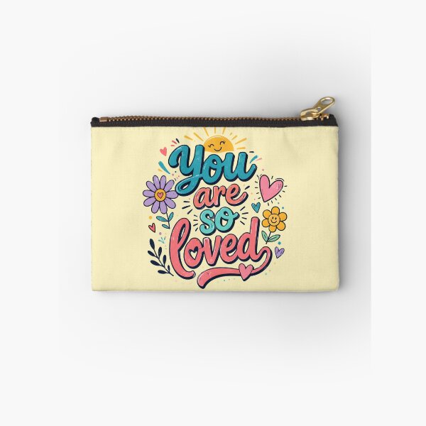 Item preview, You Are So Loved – Retro Sunshine & Flowers | Colorful Inspirational Typography designed and sold by Stubblejumper Artworks.