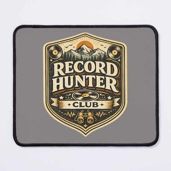 Item preview, Record Hunter Club – Vintage Vinyl Adventure Badge designed and sold by Golden Era Studio.