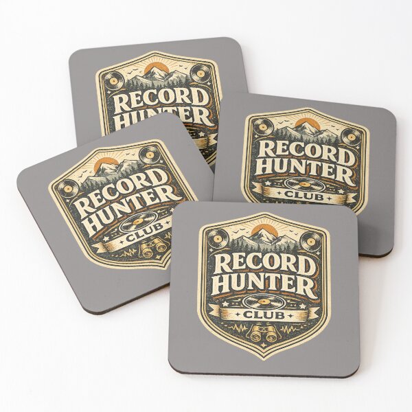 Item preview, Record Hunter Club – Vintage Vinyl Adventure Badge designed and sold by Golden Era Studio.