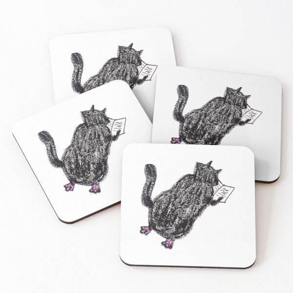 Item preview, Funny Black Cat Reading a Book designed and sold by MagicYana.