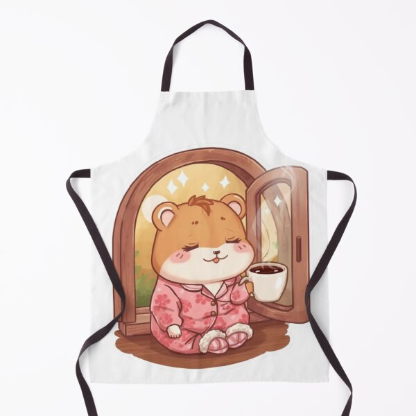 Item preview, Sleepy Hamster with Morning Coffee | Cute Kawaii Café Sticker designed and sold by Stylestickers55.