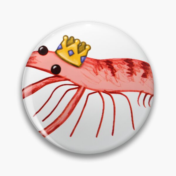 Item preview, King Prawn Wearing Gold Crown designed and sold by fableand.