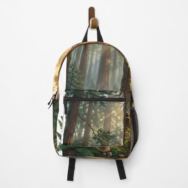 Item preview, Whispering Redwood Giants | Ancient Redwood Forest Premium Nature Illustration | Forest Wall Art | Woodland T-Shirt Design designed and sold by SAJ Design Studio.