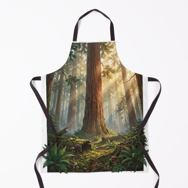 Item preview, Whispering Redwood Giants | Ancient Redwood Forest Premium Nature Illustration | Forest Wall Art | Woodland T-Shirt Design designed and sold by SAJ Design Studio.