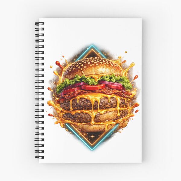 Item preview, Neon Geometric Burger: Modern Contemporary Geometric Art Design designed and sold by irfanshikh.