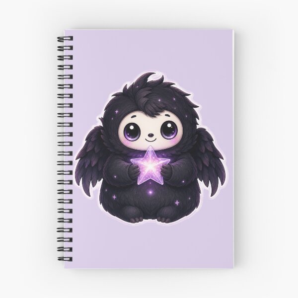Item preview, Cute Celestial Winged Creature Holding a Glowing Star designed and sold by House of Rein.