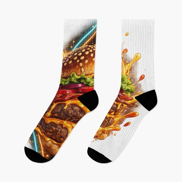 Item preview, Neon Geometric Burger: Modern Contemporary Geometric Art Design designed and sold by irfanshikh.
