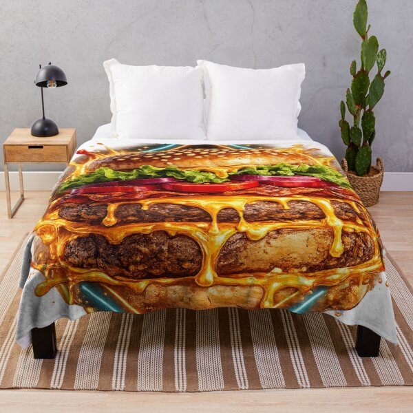 Item preview, Neon Geometric Burger: Modern Contemporary Geometric Art Design designed and sold by irfanshikh.