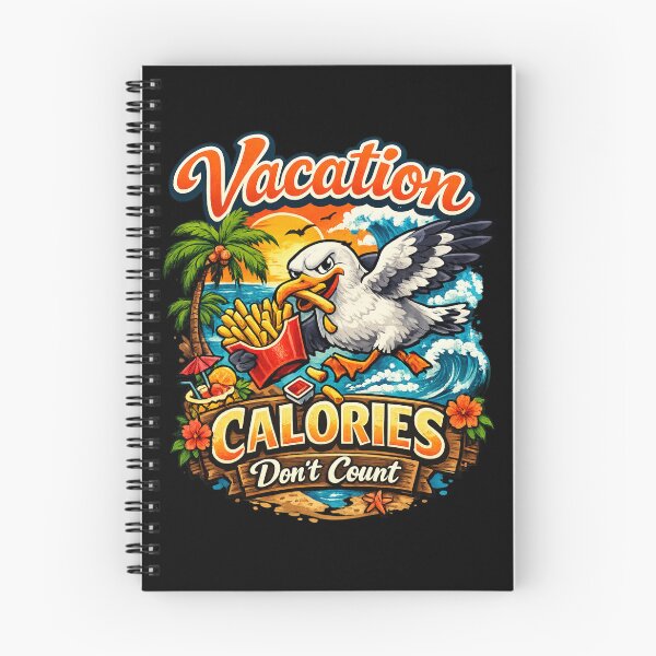 Item preview, Vacation Calories Don't Count Funny Seagull Stealing Fries Summer Beach Vacation Meme designed and sold by Ladys-Gents.