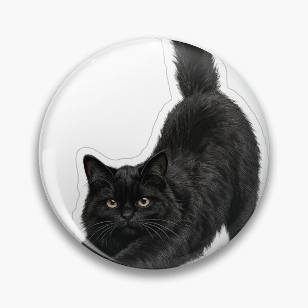 Item preview, Realistic Stretching Black Cat Sticker | Cute Black Cat Die Cut Sticker | Cat Lover Gift designed and sold by Skedart.