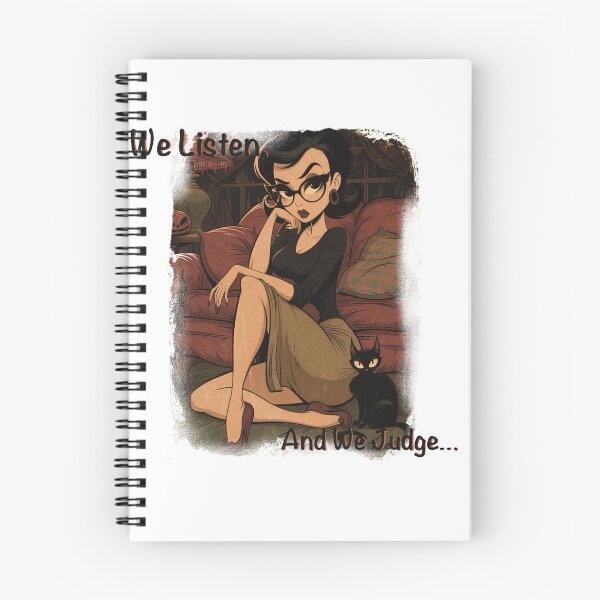 Item preview, Black Cats Listen and We Judge | Funny Cat Lover Halloween Design designed and sold by Quietest Riot.