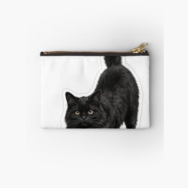 Item preview, Realistic Stretching Black Cat Sticker | Cute Black Cat Die Cut Sticker | Cat Lover Gift designed and sold by Skedart.