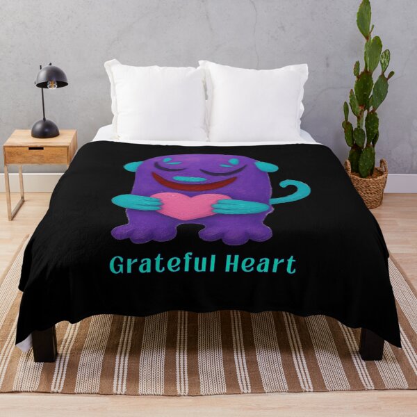 Artikelvorschau, Grateful Heart - Cute Purple Monster entworfen und verkauft von PatykArt.
