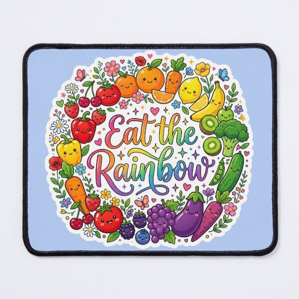 Item preview, Eat the Rainbow Cute Kawaii Fruits & Vegetables Sticker | Healthy Eating Rainbow | Vegan Food Cartoon Design designed and sold by Bhaskar Digital Art.