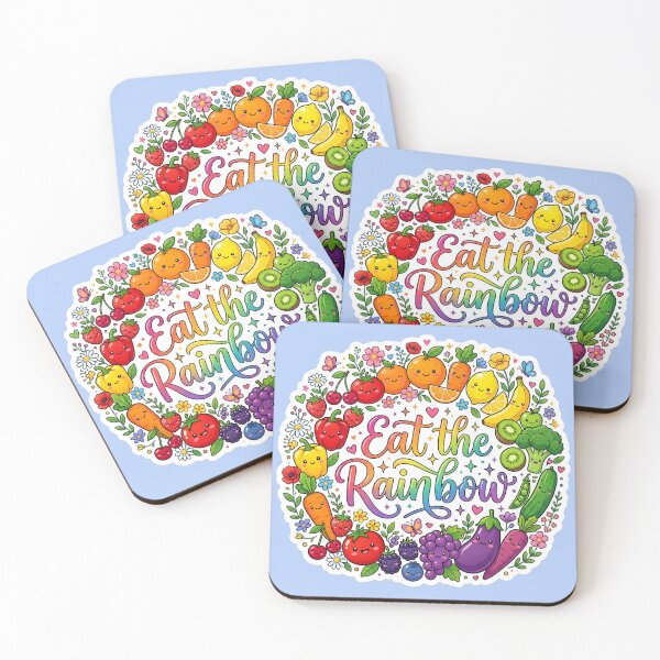 Item preview, Eat the Rainbow Cute Kawaii Fruits & Vegetables Sticker | Healthy Eating Rainbow | Vegan Food Cartoon Design designed and sold by Bhaskar Digital Art.
