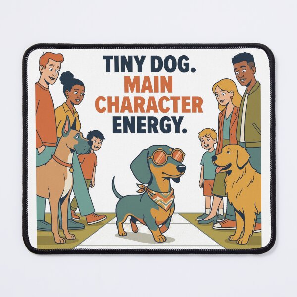 Item preview, Tiny Dog Main Character Energy Funny Dachshund Shirt | Cool Wiener Dog Gift for Doxie Lovers designed and sold by jgoteiner.