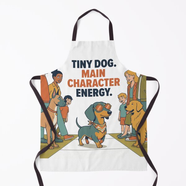 Item preview, Tiny Dog Main Character Energy Funny Dachshund Shirt | Cool Wiener Dog Gift for Doxie Lovers designed and sold by jgoteiner.