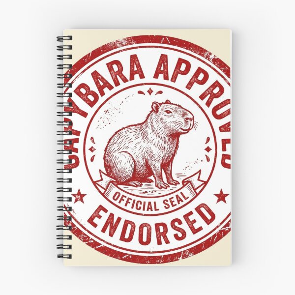 Item preview, Capybara Approved Funny Red Rubber Stamp Office designed and sold by Arobinoz.