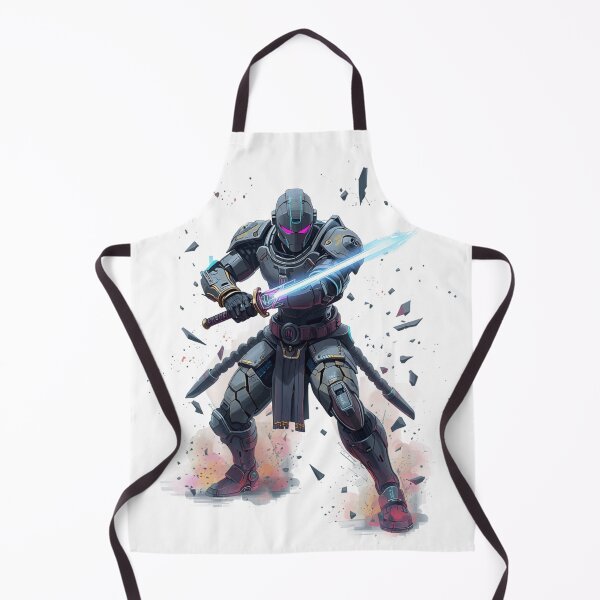 Item preview, Mecha Warrior Cyberpunk Battle Neon Combat Manga Art Shirt designed and sold by The Fine Print by BassAddict.