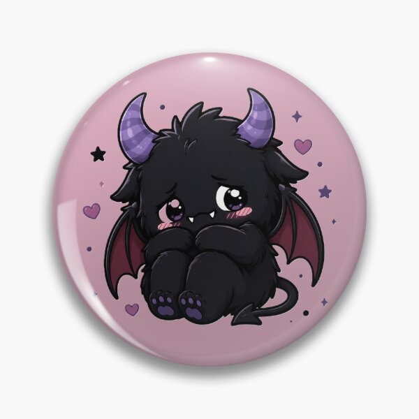 Item preview, Shy Cute Demon with Purple Horns designed and sold by House of Rein.