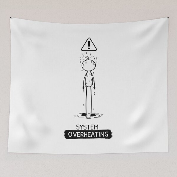 Item preview, Funny Hot Weather T-Shirt | Overheating | Summer Humour | Minimalist Stick Figure designed and sold by Pebl-Co.
